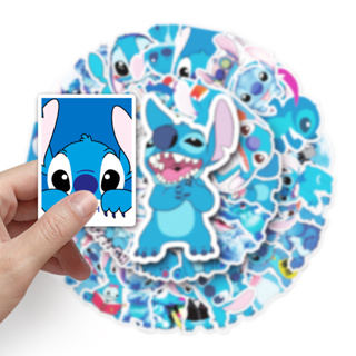 ✨พร้อมส่ง✨Cute USA cartoon การ์ตูน สติช Stitch sticker สติกเกอร์กันน้ำรูปแบบที่แตกต่างกัน สเก็ตบอร์ด 50 ชิ้น