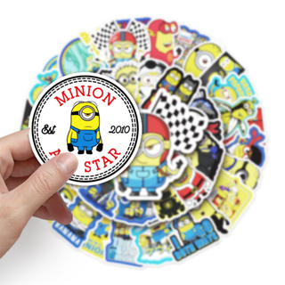 ✨พร้อมส่ง✨New มินเนี่ยน Minions Minion sticker สติกเกอร์กันน้ำรูปแบบที่แตกต่างกัน 小黃人 50ชิ้น