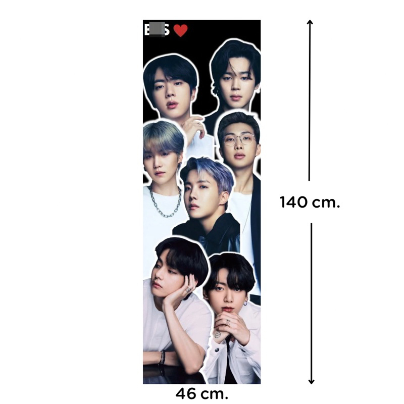 โปสเตอร์ขนาดใหญ่-ภาพชัด-พร้อมส่ง-โปสเตอร์ติดผนังเกือบเท่าจริง-46x140-ซม-โปสเตอร์-bts