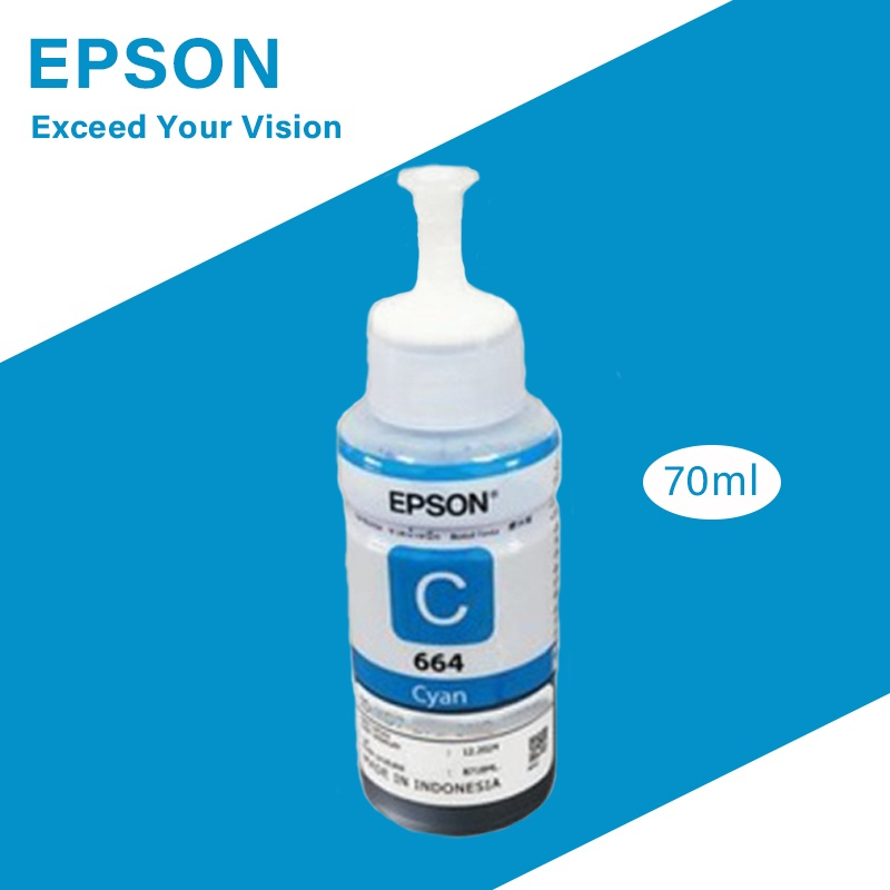 epson-664-หมึกแท้-100-original-4-สี-bk-c-m-y-ไม่มีกล่อง-ใช้กับเอปสันรุ่น-l120-l360-l121-l310-l405-l1300-130-110-l11