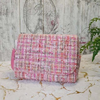 พร้อมส่งในไทย ลดราคาจาก USA Kate Spade Briar Lane Quilted Tweed Mini Emelyn #WKRU6418 Pink Multi #katespade