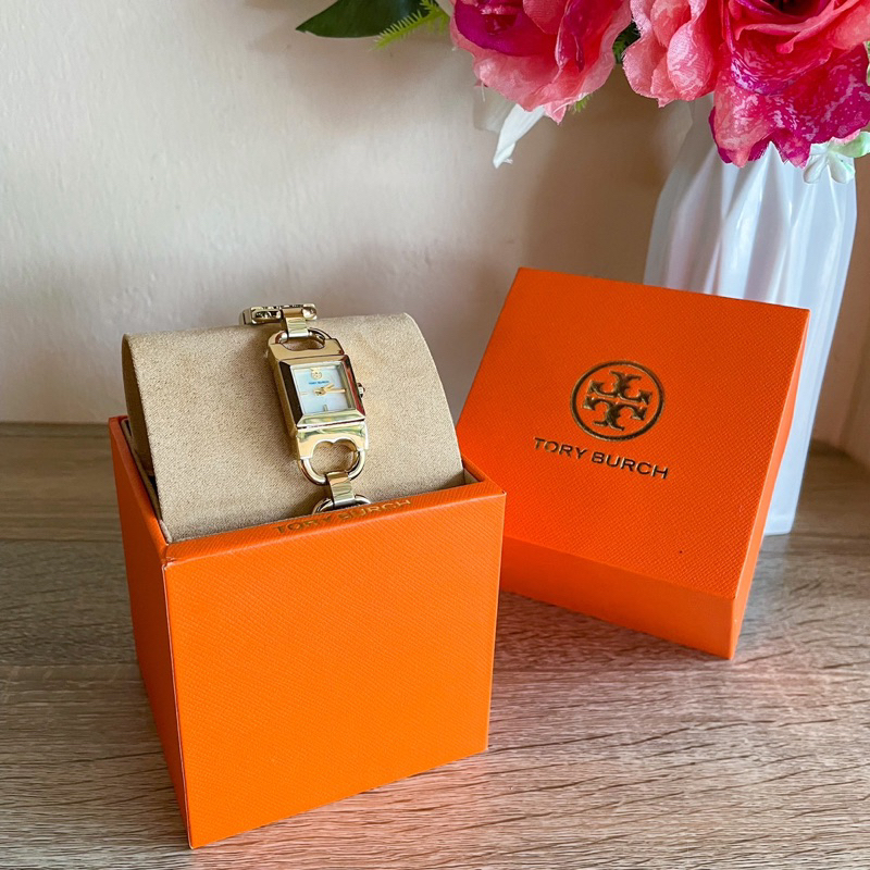 tory-burch-the-gemini-gold-stainless-steel-strap-women-watch-นาฬิกา-tory