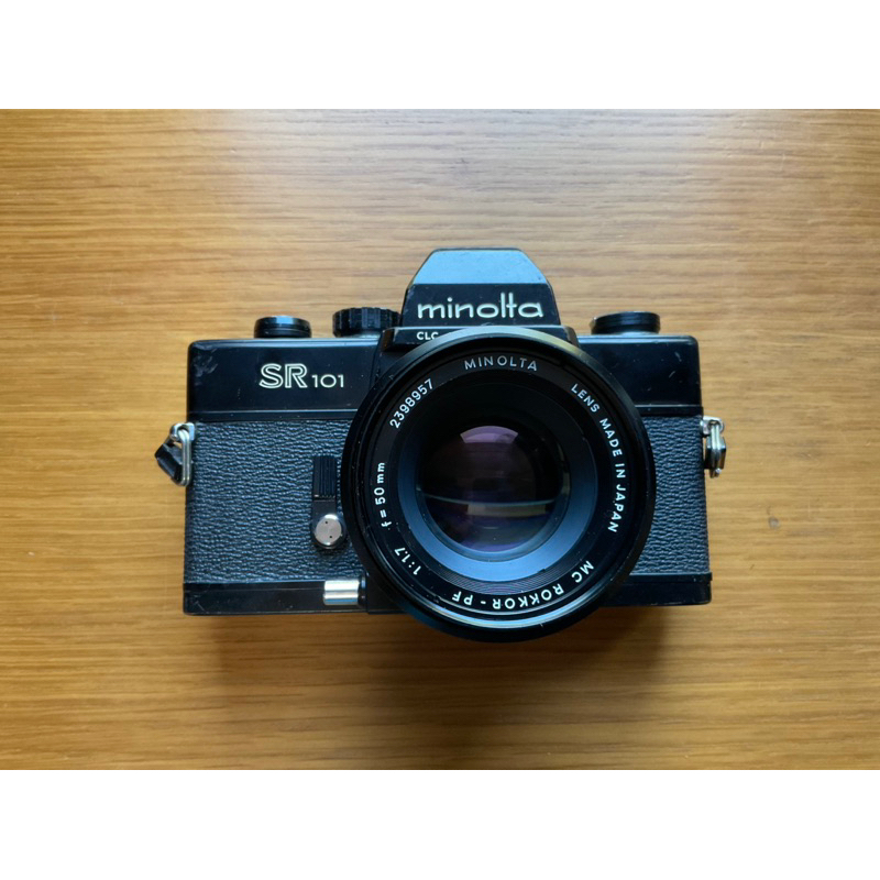 กล้องฟิล์มminolta-sr101-amp-minolta-rokkor-pf-50mm-f1-7