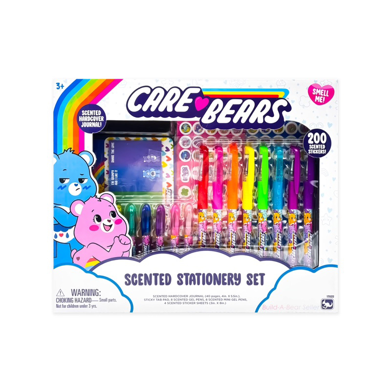 ชุดเครื่องเขียน-ของใช้-แคร์แบร์-care-bears-ลิขสิทธิ์แท้-นำเข้าจากอเมริกา-ได้รับทุกชิ้นในภาพรวมแพคเกจและสติกเกอร์