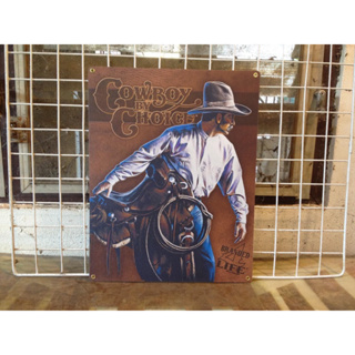 ป้ายไม้ ป้าย ขนาด 29x37 cm.  Cowboy