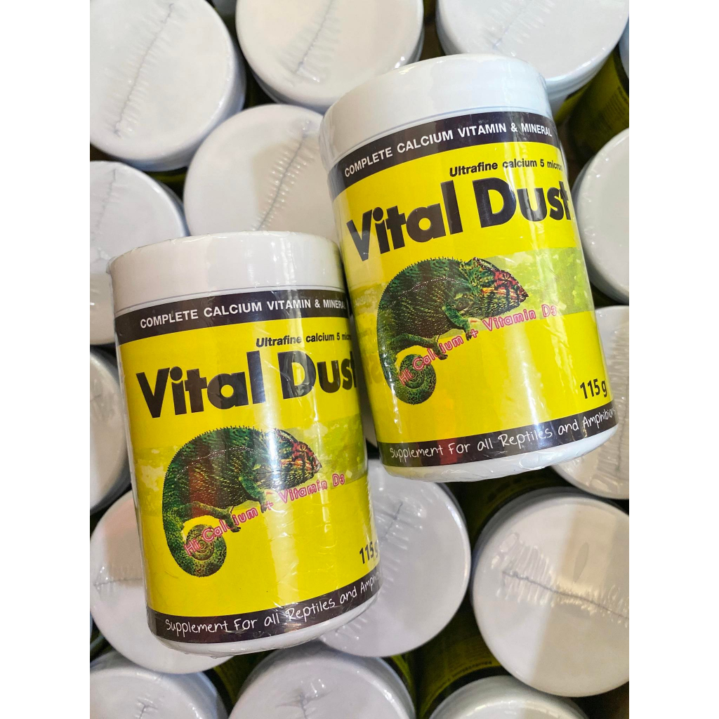 (หมดอายุ พ.ย. 67) VITAL DUST วิตามินรวม และแคลเซียม สำหรับสัตว์ ...