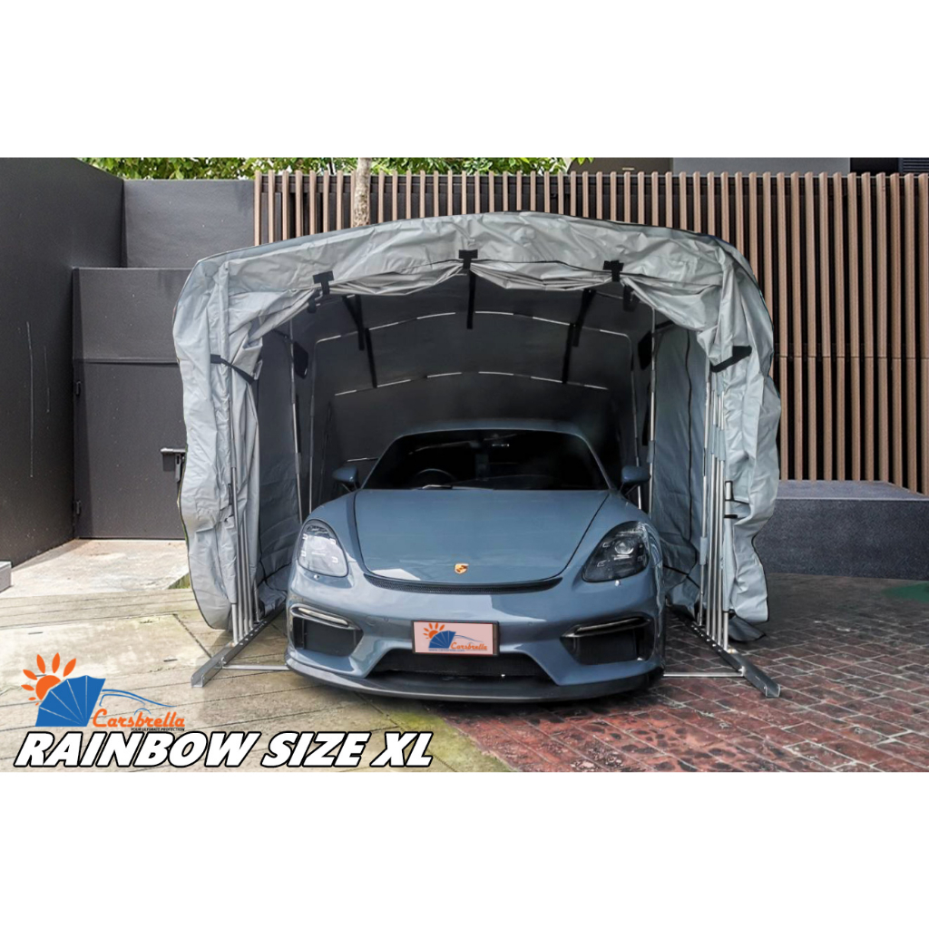 โรงจอดรถสำเร็จรูป-carsbrella-รุ่น-rainbow-size-xl-สำหรับรถยนต์ขนาดใหญ่-ป้องกันรังสี-uv-100