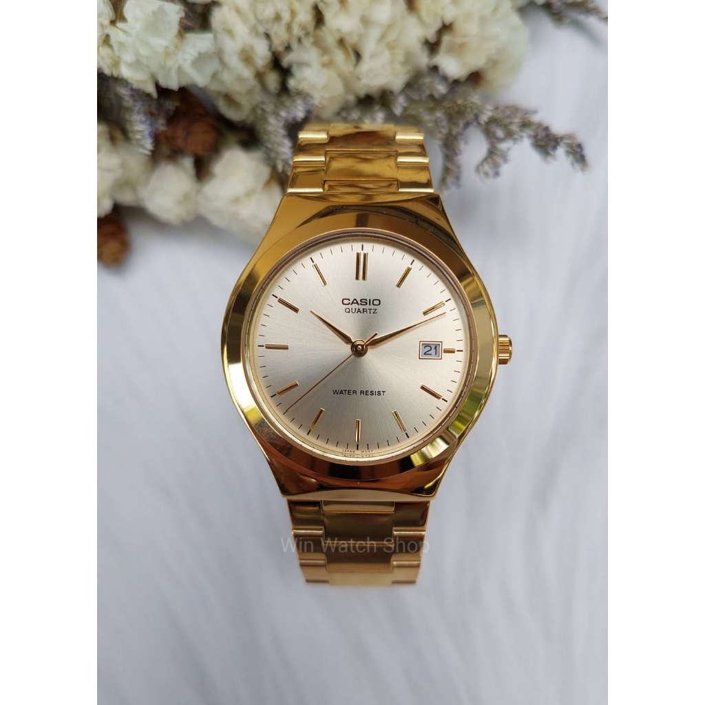 ภาพสินค้านาฬิกา Casioแท้ รุ่น MTP-1170N-9A นาฬิกาข้อมือผู้ชาย สายแสตนเลสสีทอง 100% รับประกันสินค้า 1 ปีเต็ม จากร้าน nalikaonlineshop บน Shopee ภาพที่ 1