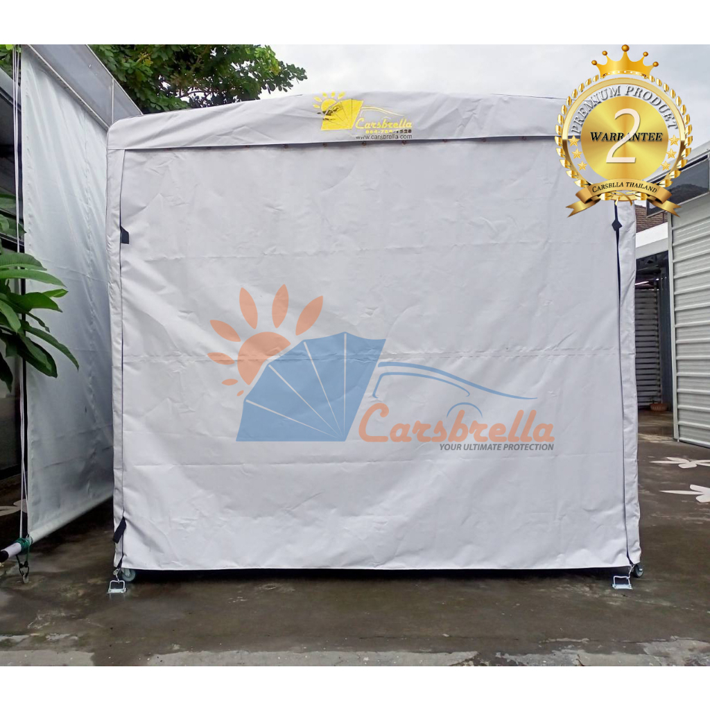 โรงจอดรถพับได้-โรงจอดรถสำเร็จรูป-carsbrella-รุ่น-sunshine-b-215cm-สามารถ-ยืด-หด-พับ-เก็บ-ได้-ใช้งานสะดวก