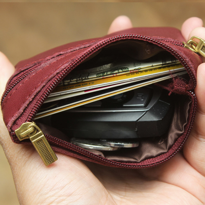 กระเป๋าหนังเล็ก-กระเป๋าสตางค์-กระเป๋าเงินเหรียญ-กระเป๋าตังต์-กระเป๋าวินเทจ-กระเป๋าเงิน-3-ช่องซีป-หนังวัวแท้-10111