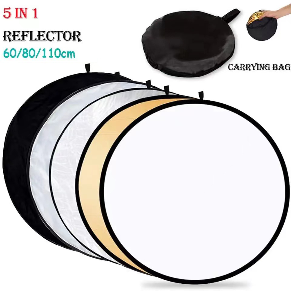 30/60/80/110cm Reflector Photography Collapsible Light Diffuser Round