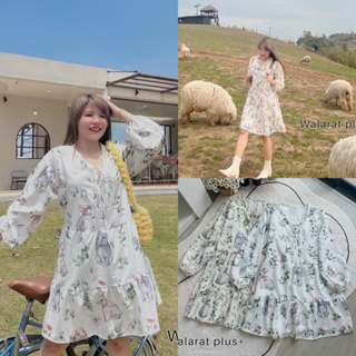 Rabbit Dress 🐇🐇  ชุดเดรชน่ารักมากๆ ลายกระต่ายสาวอวบ