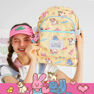 LOLA DESIGN Pixel Battle Backpack กระเป๋าโลล่ารุ่นพิกเซลแบทเทิล น่ารักสไตล์Y2Kเบาๆ ใส่่ไอแพดโน๊ตบุ๊คได้ 🐰