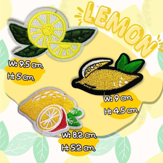 🍋ตัวรีดติดเสื้อ🍋 งานฝีมือ DIY ตัวรีดผลไม้ ตัวรีดเลม่อน  อาร์มติดเสื้อ ตัวรีดติดผ้า ติดแมส ติดกระเป๋า ติดรองเท้า