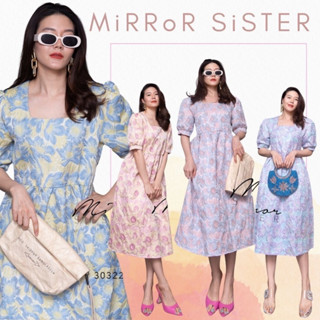 🔖ป้าย Mirrorsister 30322.2 เดรสคอเหลี่ยม แขนตุ๊กตาน่ารัก ทรงหลวม ใส่เก๋ๆ จับขอบช่วงเอวเบาๆ ช่วงล่างเป็นกระโปรงทรงAบาน