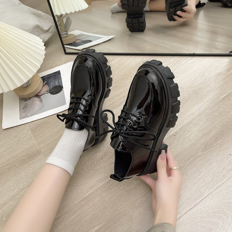 ภาพสินค้าสปอตสินค้า รองเท้าส้นหนา สไตล์เกาหลี สําหรับผู้หญิงขนาด รองเท้านักเรียน รองเท้าหนังผู้หญิง 35-42 จากร้าน .scorpio บน Shopee ภาพที่ 5