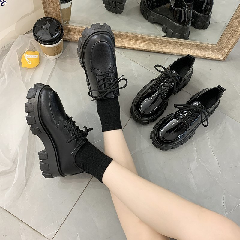 ภาพสินค้าสปอตสินค้า รองเท้าส้นหนา สไตล์เกาหลี สําหรับผู้หญิงขนาด รองเท้านักเรียน รองเท้าหนังผู้หญิง 35-42 จากร้าน .scorpio บน Shopee ภาพที่ 2