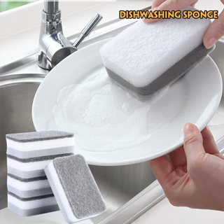 ฟองน้ำ ขัดหม้อ​ ฟองน้ําสามชั้น สำหรับล้างจาน​ ไม่ทำลายเคลือบผิว J089 แปรงล้างจานในครัว ฟองน้ำล้างจาน ฟองน้ำทำความสะอาด