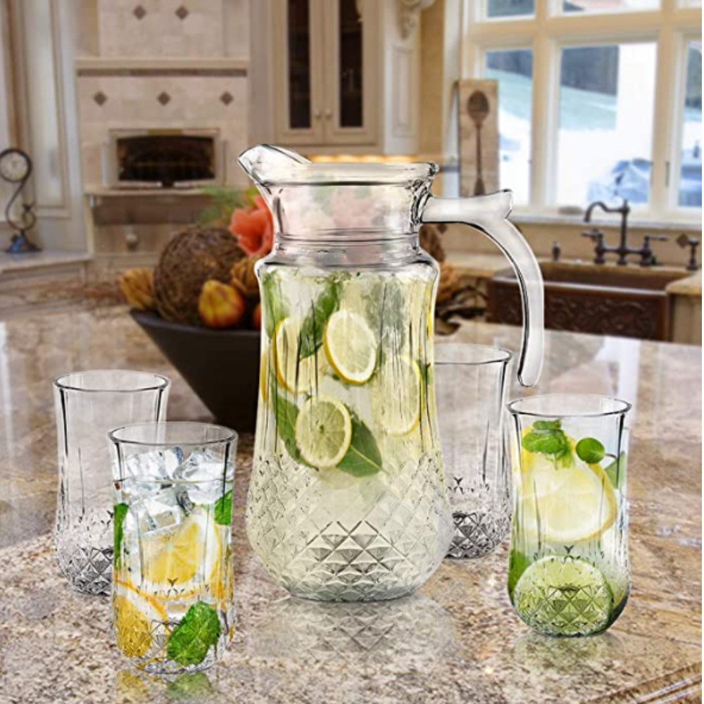 เหยือกน้ำแก้ว (1 ลิตร) เหยือกแก้ว คุณภาพดี DELI GLASSWARE สินค้าตรงปก