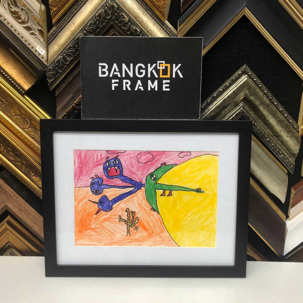 bangkokframe-กรอบกล่องเปิดปิดได้-กรอบใส่ภาพวาดงานศิลปะ-ทั้งเก็บภาพโชว์ภาพในกรอบเดียว-ขนาดภาพa4