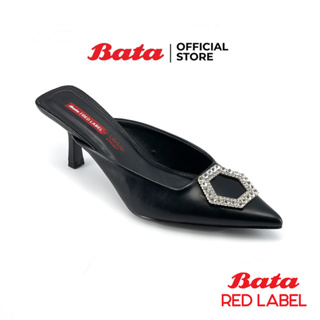 BATA บาจา Red Label รองเท้าส้นสูงแบบสวม ดีไซน์เก๋ สูง 2.5 นิ้ว สำหรับผู้หญิง รุ่น ALISA สีม่วง รหัส 7619154 สีดำ รหัส 7616154