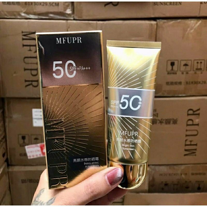 mfupr-60g-spf50-pa-ครีมกันแดดหน้าเงา-กล่องสีทอง-uv-sunscreen