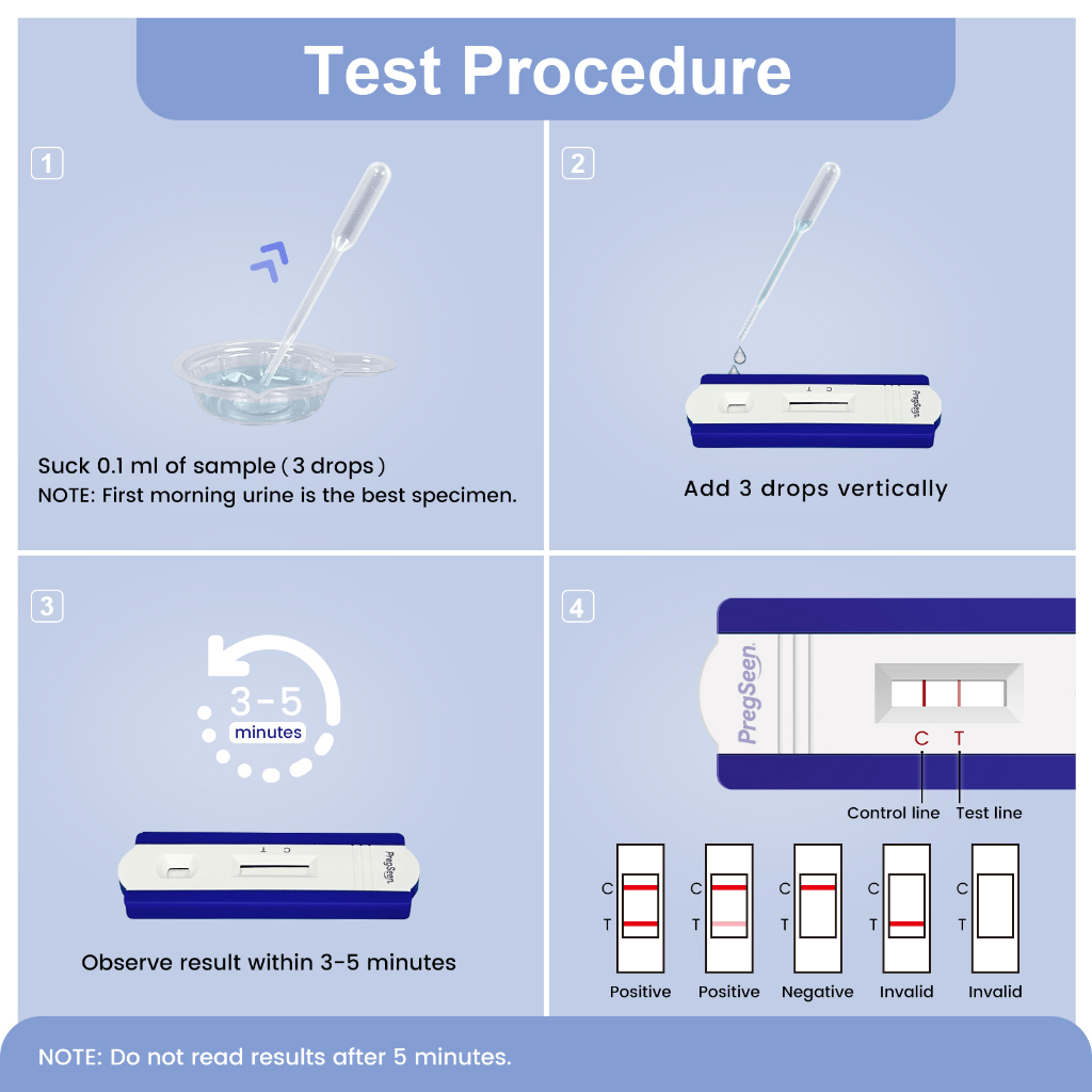 5tests-pregseen-ชุดทดสอบการตั้งครรภ์ความแม่นยำสูง-gt-99-99-สำหรับการทดสอบการตั้งครรภ์-hcg-หญิง-pregnancy-test