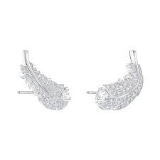 ต่างหู-nice-stud-pierced-earrings-white-rhodium-plated