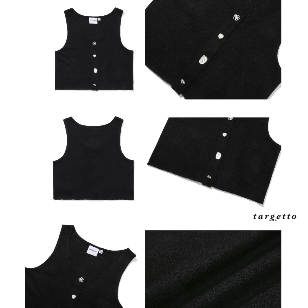 aland-เสื้อกล้ามครอป-targetto-candy-sleeveless-cardigan-freesize-mint-black