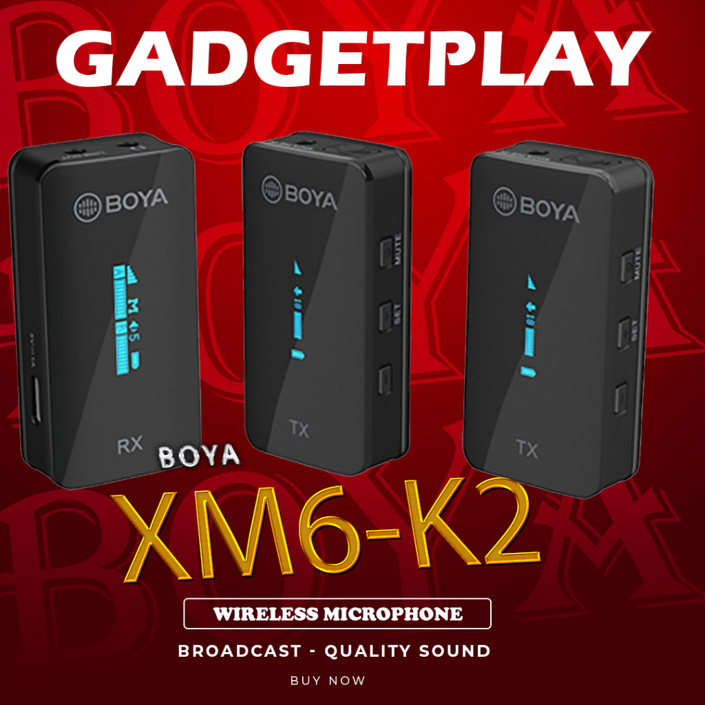 [กรุงเทพฯ ด่วน 1 ชั่วโมง] BOYA BY-XM6 K2 Wireless Microphone 2TX 1RX ...