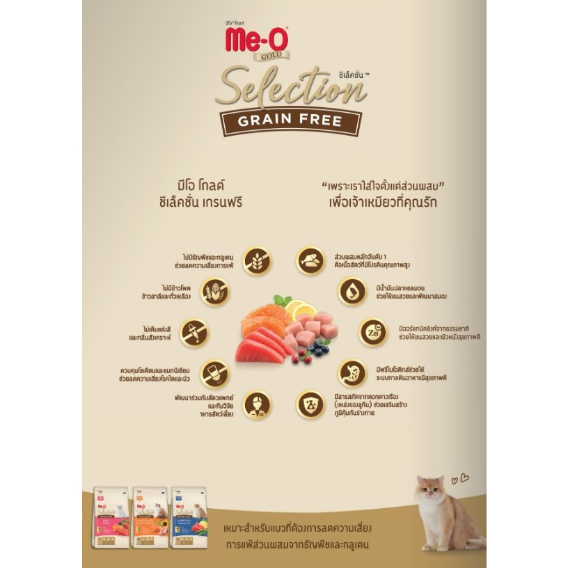 [1.2kg][3แบบ] MeO Selection Grain free อาหารแมวมีโอ เกรนฟรี | Shopee ...