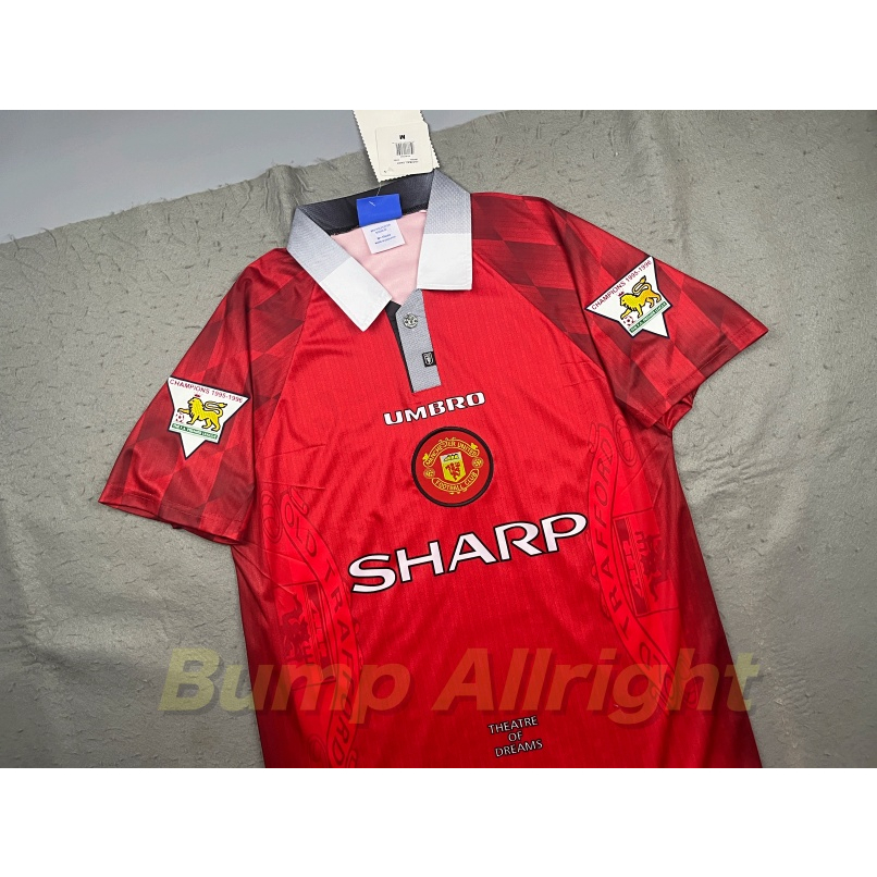 retro-เสื้อฟุตบอลย้อนยุค-แมน-ยู-man-utd-home-1996-10-beckham-7-cantona-เสื้อเปล่า