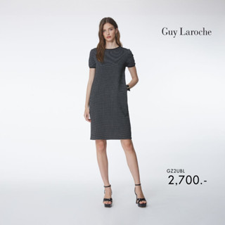 Guy laroche ชุดเดรส ทรงหลวม เนื้อผ้ายืดหยุ่นสูง มีกระเป๋าเจาะข้าง (GZ2UBL)