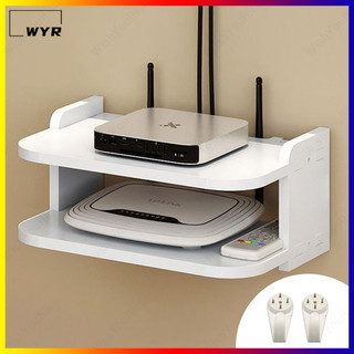 ชั้นวางเราเตอร์ ติดผนัง PVC ชั้นวางกล่องรับสัญญาณ Wifi router Rack ...