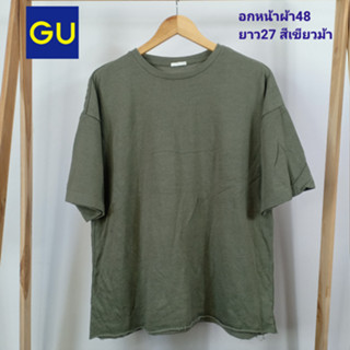 GU เสื้อแขนสั้น เสื้อยืด คอกลม สวมใส่สบาย สภาพเหมือนใหม่ ขนาดไซส์ดูภาพแรกค่ะ งานจริงสวยค่ะ