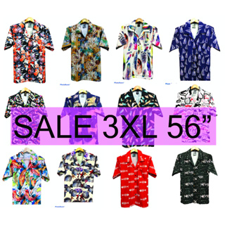 ลดล้างสต็อค 3XLรอบอก56 Hawaii เสื้อฮาวายแขนสั้นพิมพ์ลาย แฟชั่นเกาหลี รวมแบบเฉพาะมีมากกว่า10แบบ