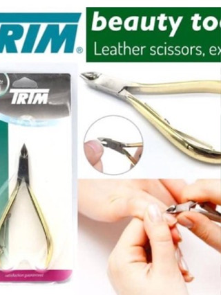 *พร้อมส่ง**Trim nail trimmer กรรไกรตัดหนัง กรรไกรตัดเล็บ สแตนเลส ปลายโค้งแหลม ตัวใหญ่ ตัดเล็บขบฝังลึก ด้ามทอง