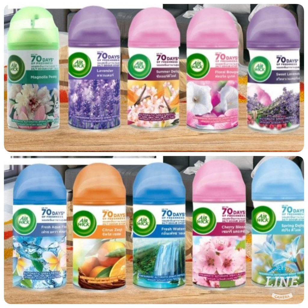 พร้อมส่ง10กลิ่น Air Wick Pure Freshmatic Refill 250ml ขวดเติมน้ำหอมปรับ