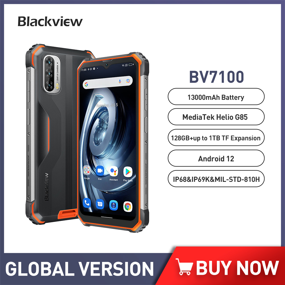 Blackview BV7100 Android 12 Waterproof Rugged Smartphone 6.583" FHD+ ...