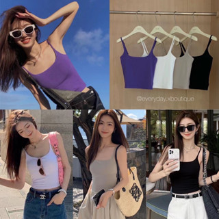 BASIC TANK 💜🤍🖤(290฿ฟรีส่ง) เสื้อสายเดี่ยวเบสิค ทรงสวย ผ้าเนื้อดีมากกก ไม่บาง เก็บทรงสวย wg.we