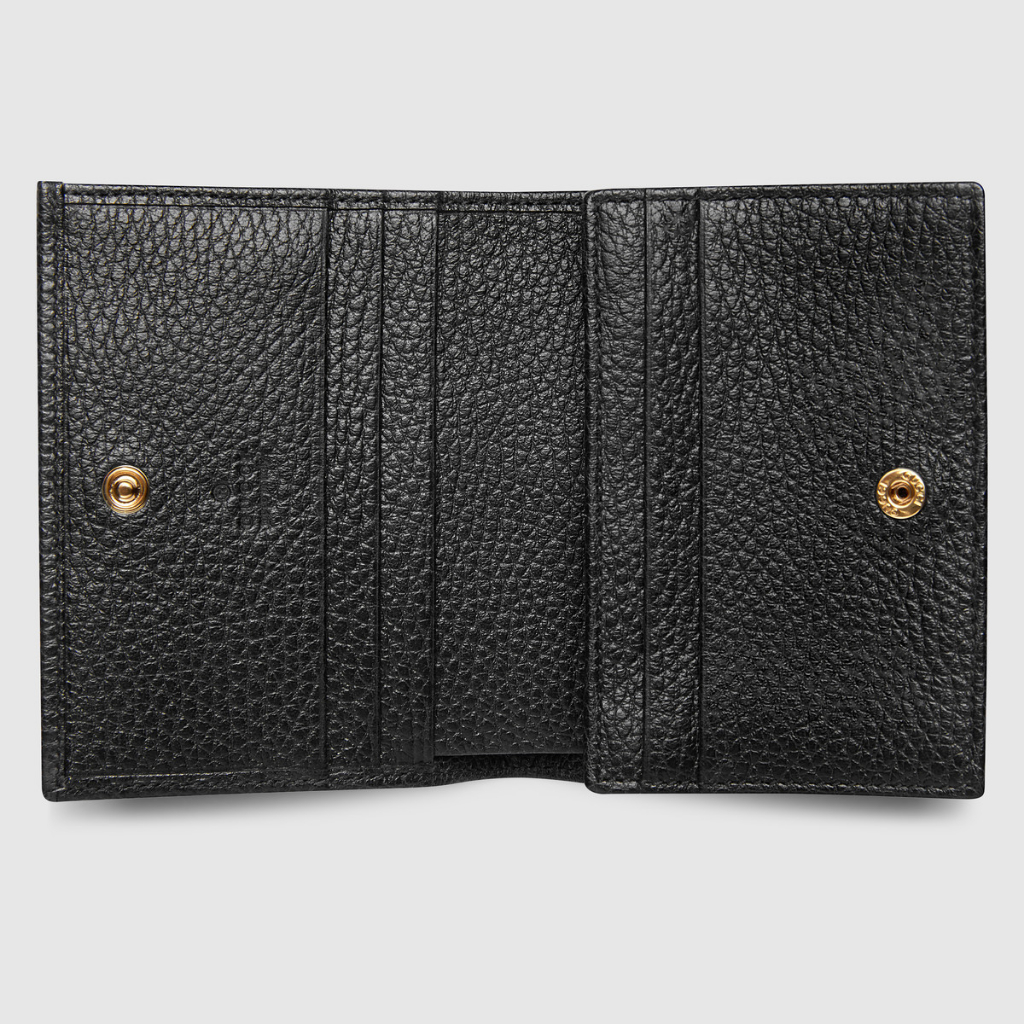 กุชชี่-gucci-กระเป๋าสตางค์ใส่บัตร-leather-card-case-wallet