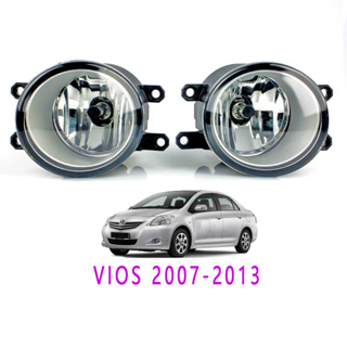 VIOS Fog Lamp Fog Lightโคมไฟหมอกไฟหน้ากันชนด้านหน้า ไฟตัดหมอก ไฟสปอร์ตไลท์ for TOYOTA VIOS 2007-2013 Without wiring harness and switch(ไม่มีชุดสายไฟและสวิตช์)