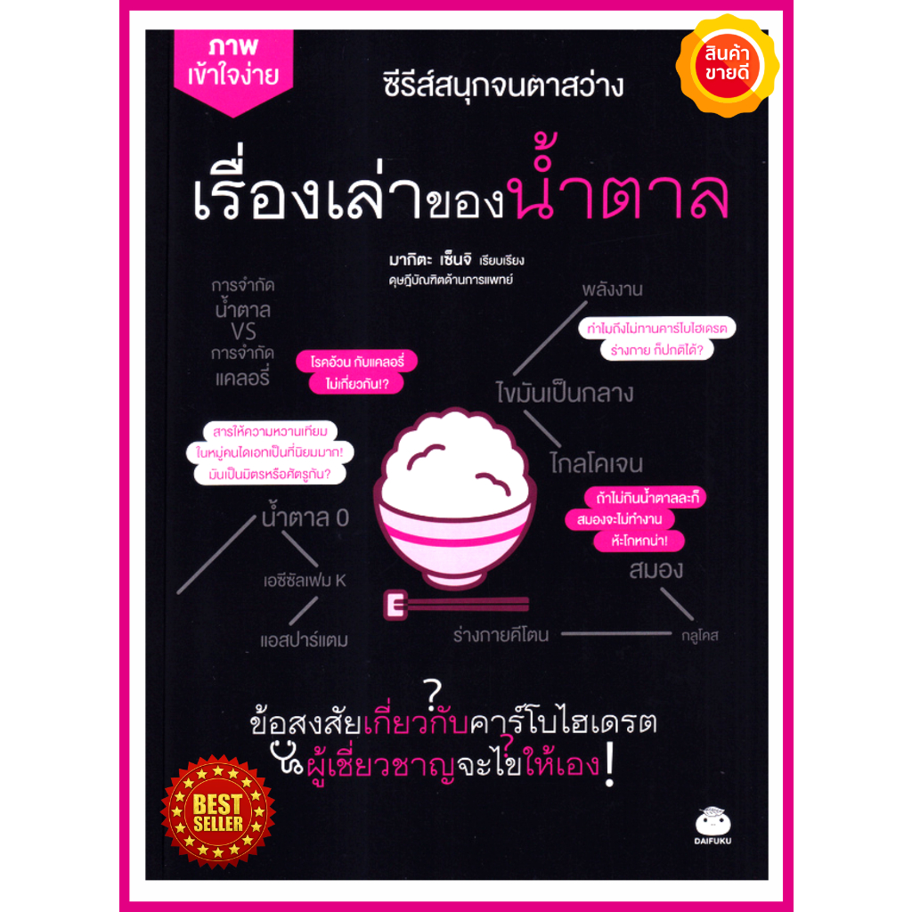 หนังสือ-ซีรีส์สนุกจนตาสว่าง-ภาพเข้าใจง่าย-เรื่องเล่าของน้ำตาล-คู่มือให้ความรู้เรื่องน้ำตาล-กับคาร์โบไฮเดรต-อธิบายด้วยภาพ