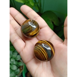 #KD19-#KD20 Tiger Eye | ไทเกอร์ อาย ทรงกลม ขนาด 3 cm หินธรรมชาติ หินสะสม หินสีน้ำตาล