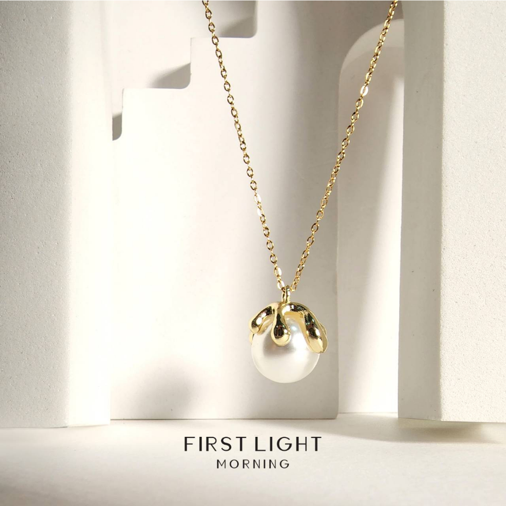 first-light-morning-pearline-necklace-สร้อยพร้อมจี้ประดับมุก-ความยาว-40-44-cm