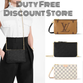 Louis Vuitton bag/lv/DOUBLE ZIP POCHETTE/babaeng bag/hanbag/shoulder bag
