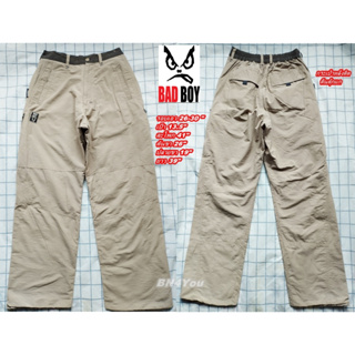 BAD BOY U.S.A.Cargo Pants กางเกงคาร์โก้ กางเกงเดินป่า-สีเบจ ไซส์ 26-30"ของแท้(สภาพเหมือนใหม่)-UNISEX