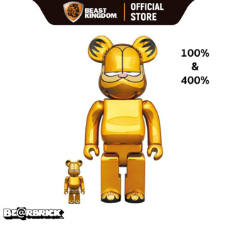Bearbrick Garfield Gold Chrome Version 100% + 400%