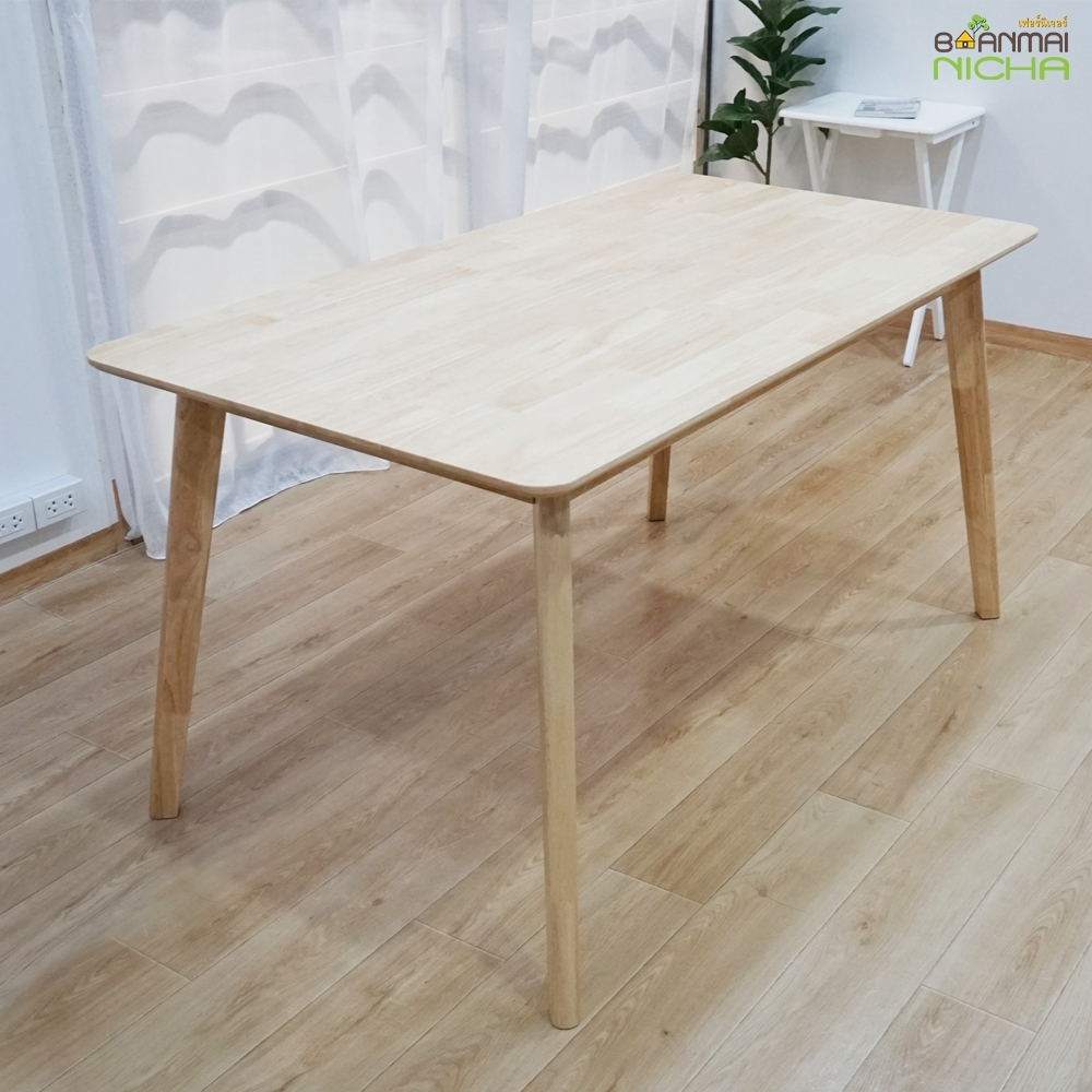 โต๊ะอาหาร-โต๊ะทานข้าว-ไม้ยางพารา-ขนาด-80x150x76-cm-baanmainicha