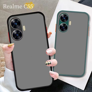 ปุ่มสีผิวด้าน Case Realme C55 เคสกันกระแทก ขอบนิ่มหลังแข็ง เคสโทรศัพท์ เรียวมี่ Realme C55 [ ส่งจากไทย ]